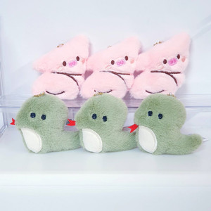 미니 돼지 뱀 동물 인형 동물원 키링 가방고리 볼체인 이미지