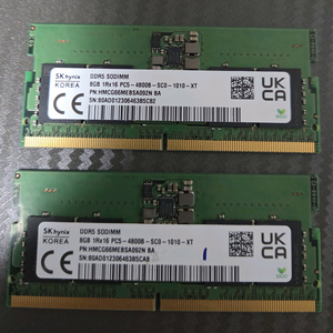 하이닉스 DDR5 4800MHz 노트북 8G 2개
