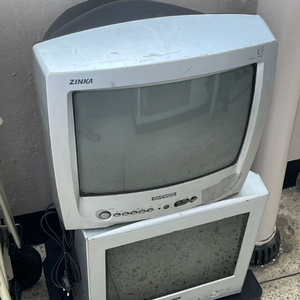 옛날 브라운관 티비 (정상작동) 플레이어 포함