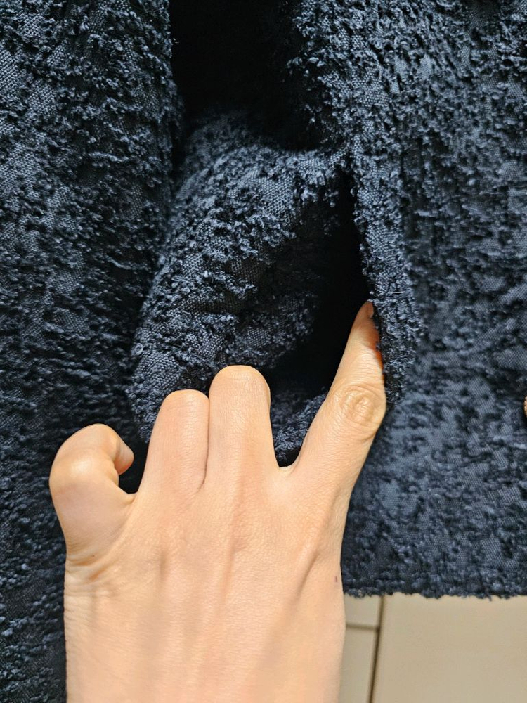 스프링 쟈가드 진주 버튼 럭셔리 트위드 쟈켓--2