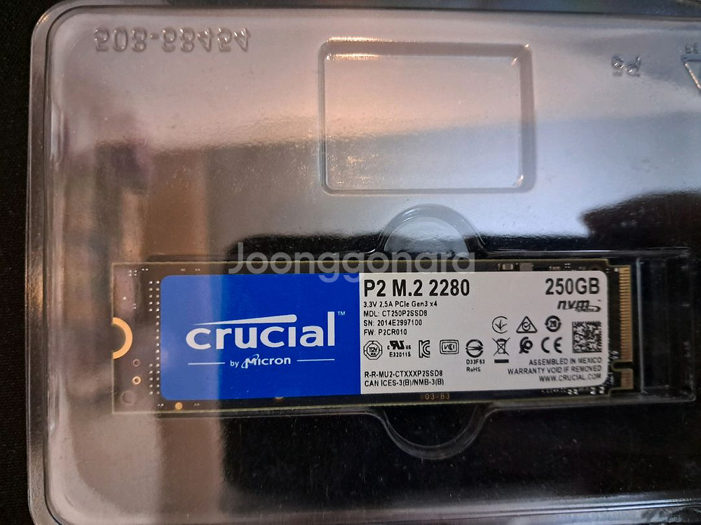 크루셜 P2 250GB NVMe SSD--1