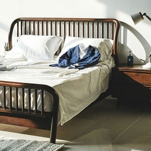 리앤브릭스 브루클린 원목침대 프레임+협탁+화장대+의자 풀세트