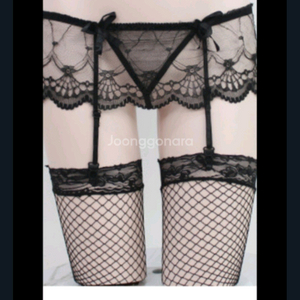 2종 이벤트 란제리 가터벨트 티팬티 일체형,레이스 밴드 망사스타킹 이미지