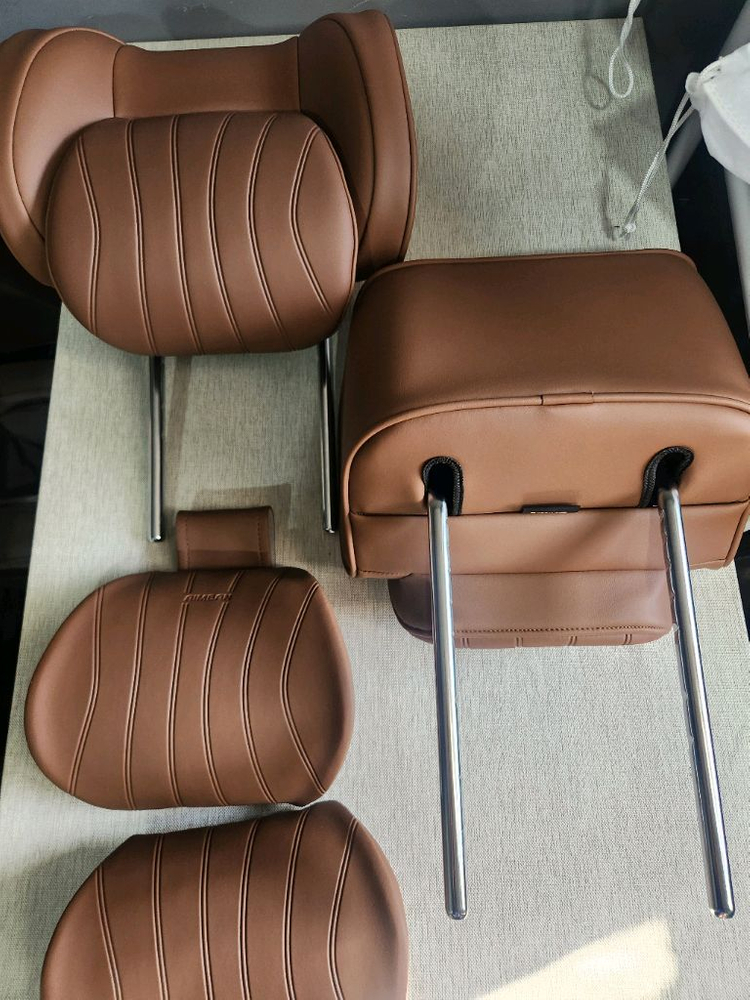 아임반 L6누빔 2세대 헤드레스트 목쿠션 2개 & 2열 목쿠션L라인 2개--7