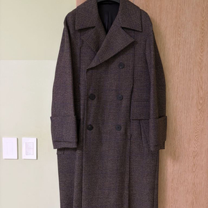 우영미 22fw 메인 체크 코트 판매