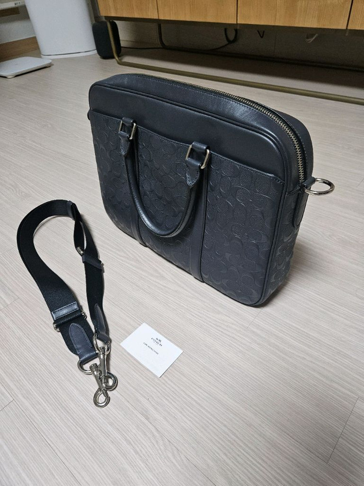 코치 서류가방 리얼가죽--3