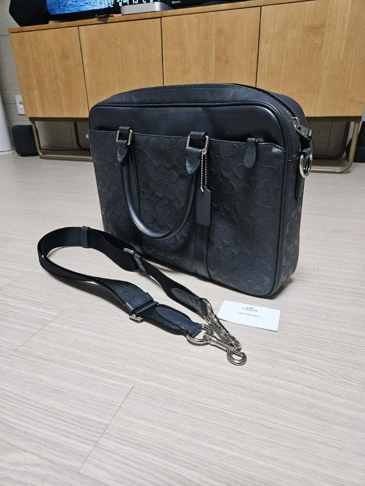 코치 서류가방 리얼가죽--5