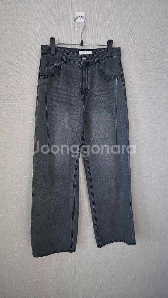 (정품) 구호플러스 (24fw) 흑청 데님 팬츠--2