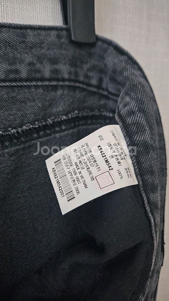 (정품) 구호플러스 (24fw) 흑청 데님 팬츠--5
