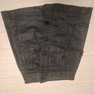 에고이스트 레더 랩 스커트