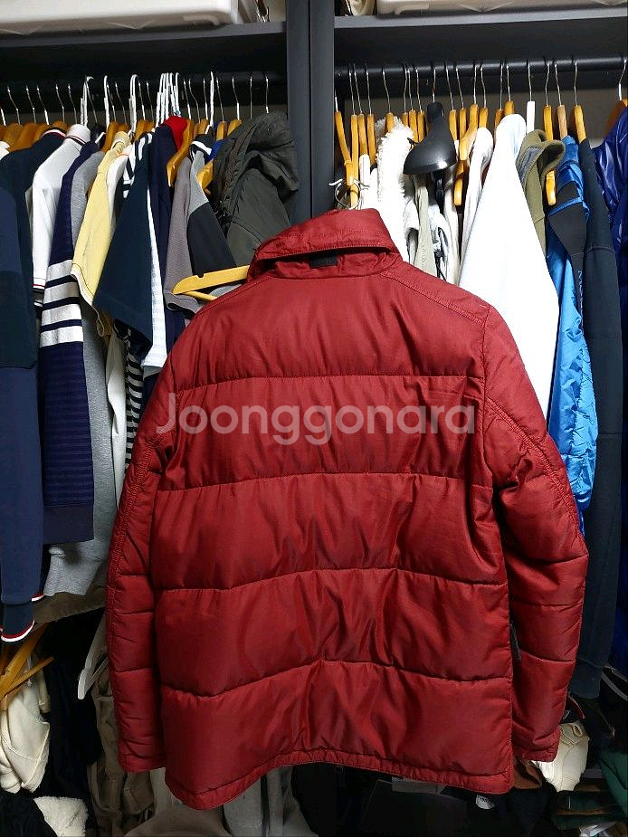 스톤아일랜드 써모 라이트코튼 패딩 버건디 100 백화점판--6