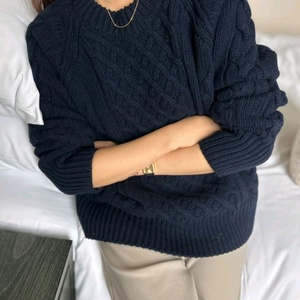 5KP 바운드 피셔 니트 네이비 새제품