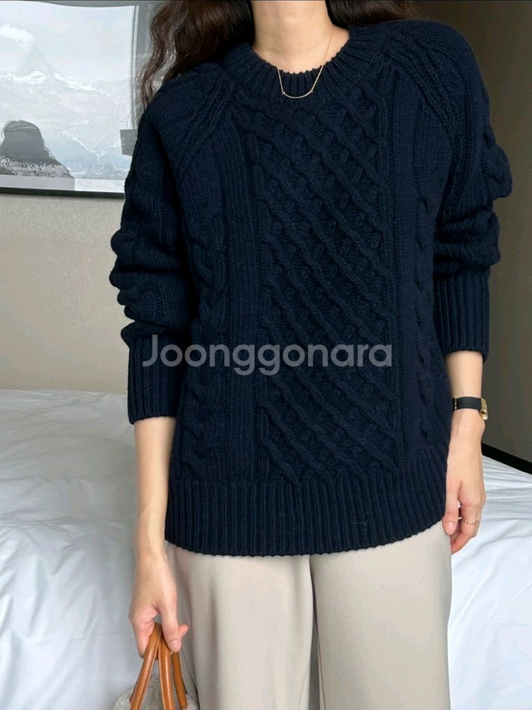 5KP 바운드 피셔 니트 네이비 새제품--3