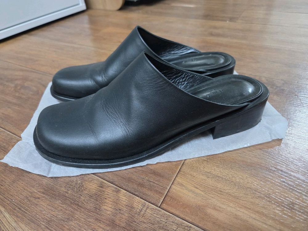 질와이 DER 블랙 뮬 240 천연가죽--1