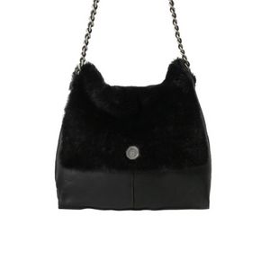 새상품/바로배송) 미닛뮤트 fable chain 페블 체인백 무스탕 블랙