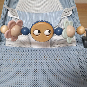 베이비뵨 바운서 전용 원목 토이 구글리아이즈 파스텔 색상