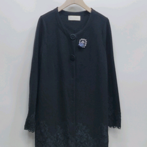 GIVY 기비 레이스 자수 포인트 울 가디건 / 여 54호(85) 블랙