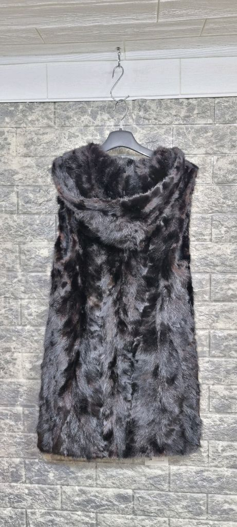 s&j fur 천연밍크 후드롱베스트55--2