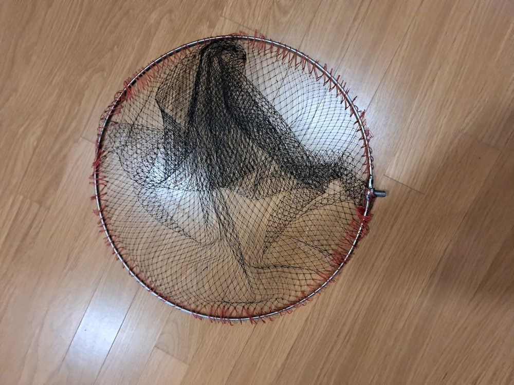 가마가츠 GM-838 실버 원피스 티타늄 후레임, 뜰망, 가방, 풀세트 50cm 이미지