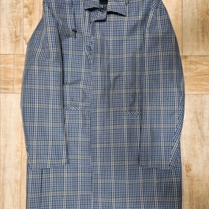 그레이휴 체크 후드 코트