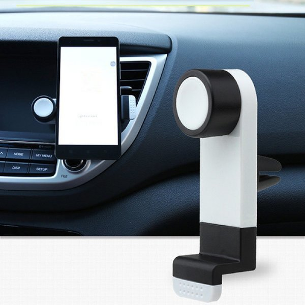 새 2개 흰색 차량용 송풍구 핸드폰 거치대 전화 선물--2