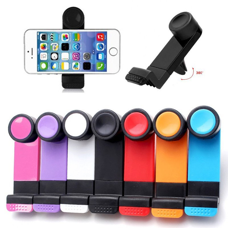 새 2개 흰색 차량용 송풍구 핸드폰 거치대 전화 선물--6