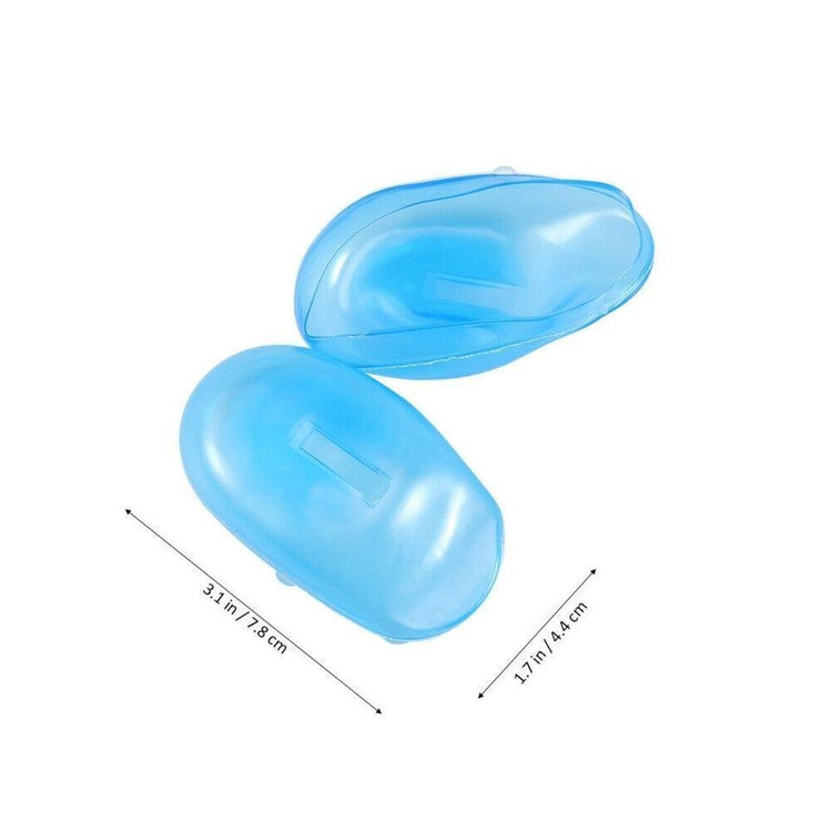 새 2개 하늘색 염색용 이어캡 귀마개 귀덮개 파마 셀프 미용--2