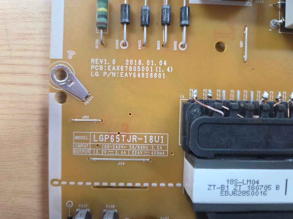 LG 65UK6090PUA 파워보드 #EAY64928801 #EAX67805001 #LGP65TJR-18U1--1