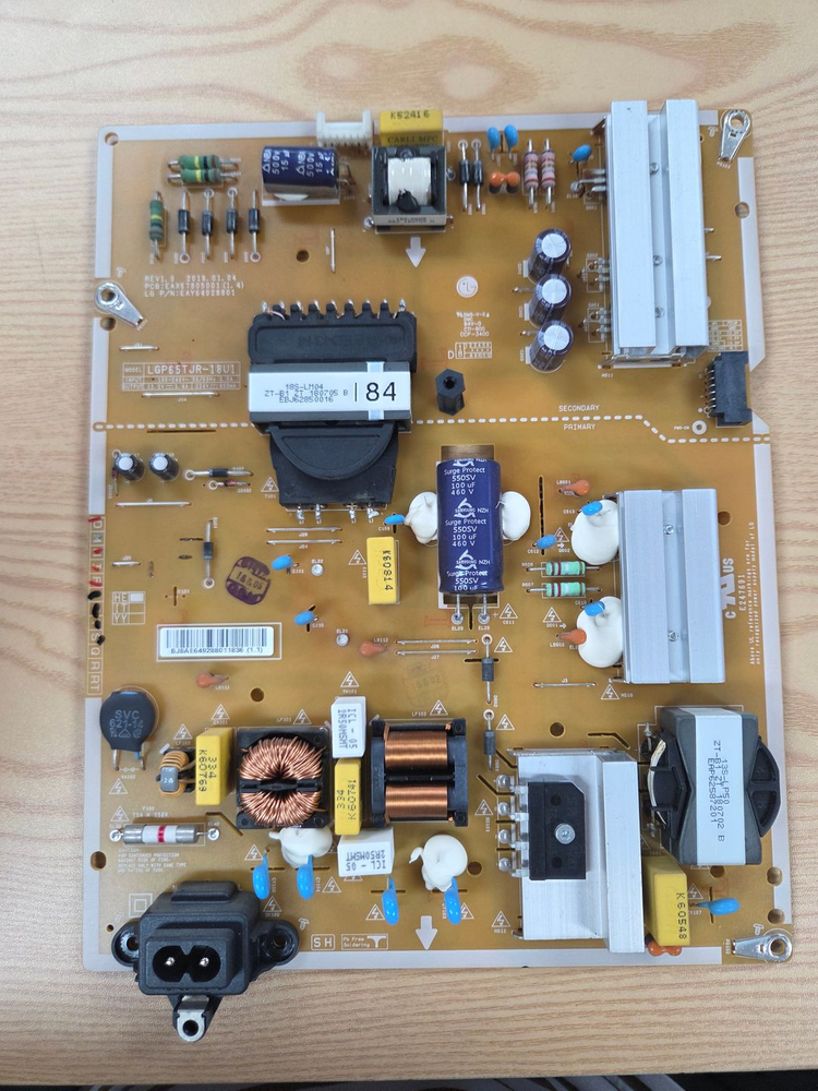LG 65UK6090PUA 파워보드 #EAY64928801 #EAX67805001 #LGP65TJR-18U1--2
