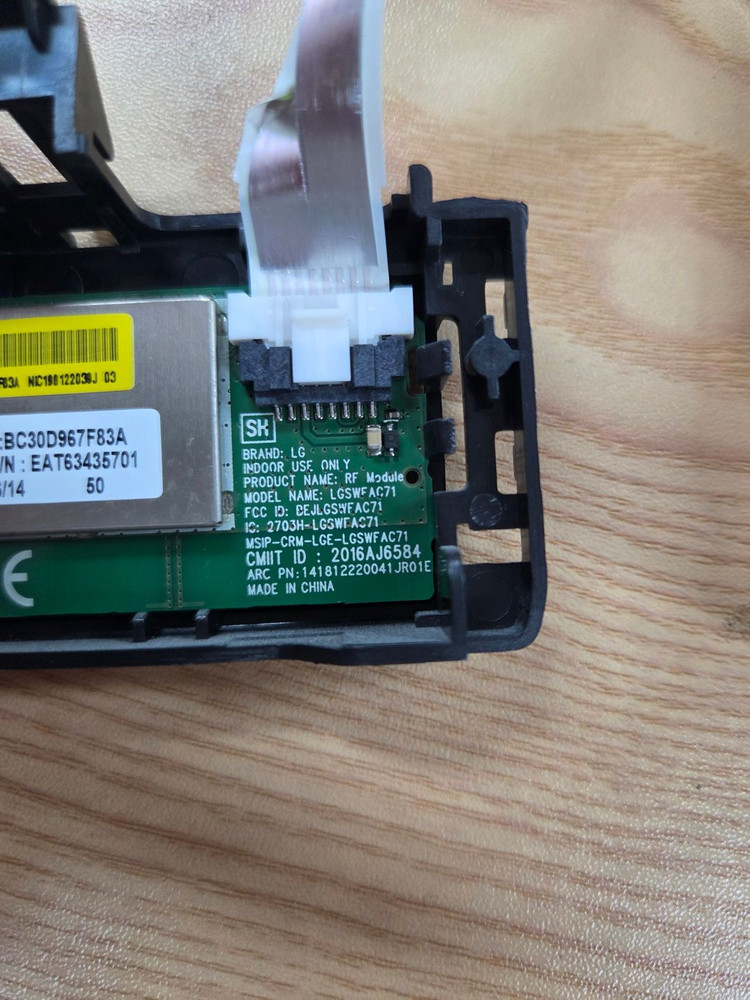LG 65UK6090PUA 블루투스 모듈 및 전원버튼 화면 탭 불량에서 추출 #SRJ86C0000A #EBR8--2