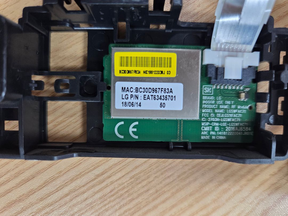 LG 65UK6090PUA 블루투스 모듈 및 전원버튼 화면 탭 불량에서 추출 #SRJ86C0000A #EBR8--3