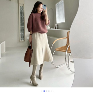 아디세떼흐 아멜리 라쿤 퍼프 니트 미착용 택포 루흐