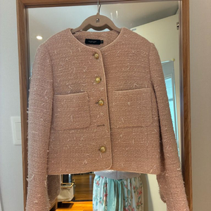 질스튜어트 뉴욕 핑크 트위드자켓