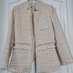 듀엘 DEWL 봄자켓 셔링 트위드 자켓 가디건