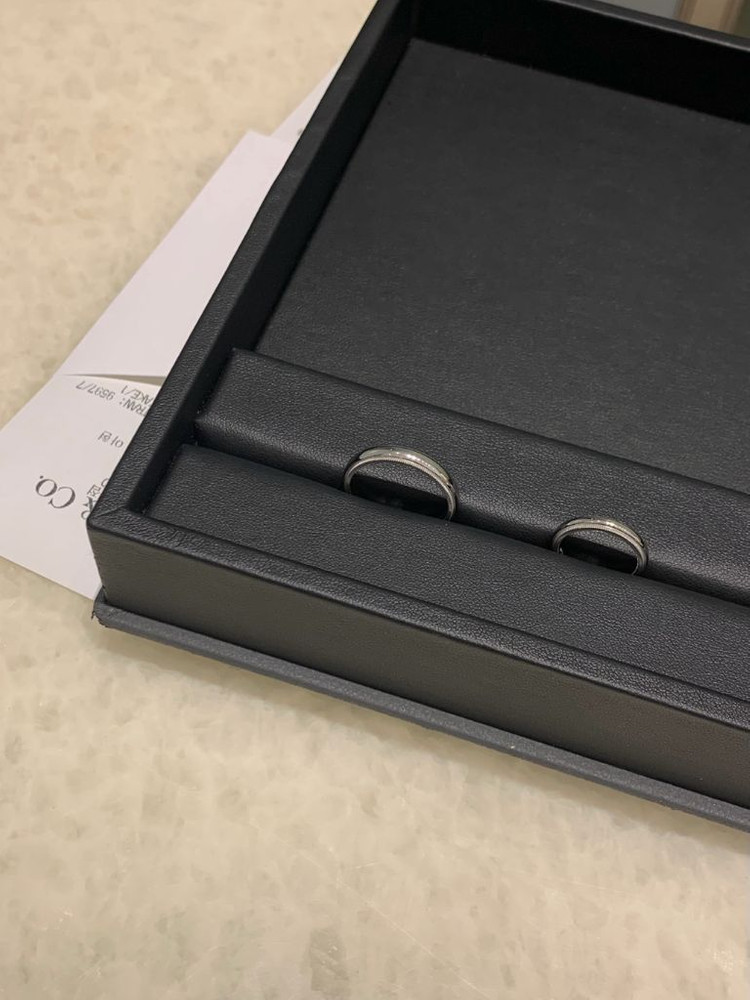 풀패키지)티파니앤코 클래식&밀그레인 웨딩링--2