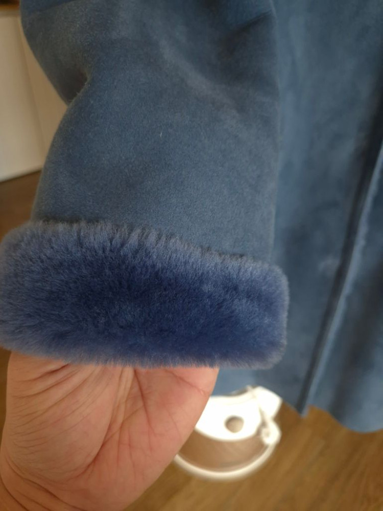 로보 리버시블 천연 양가죽 스웨이드 무스탕--2