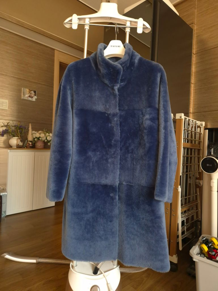 로보 리버시블 천연 양가죽 스웨이드 무스탕--5