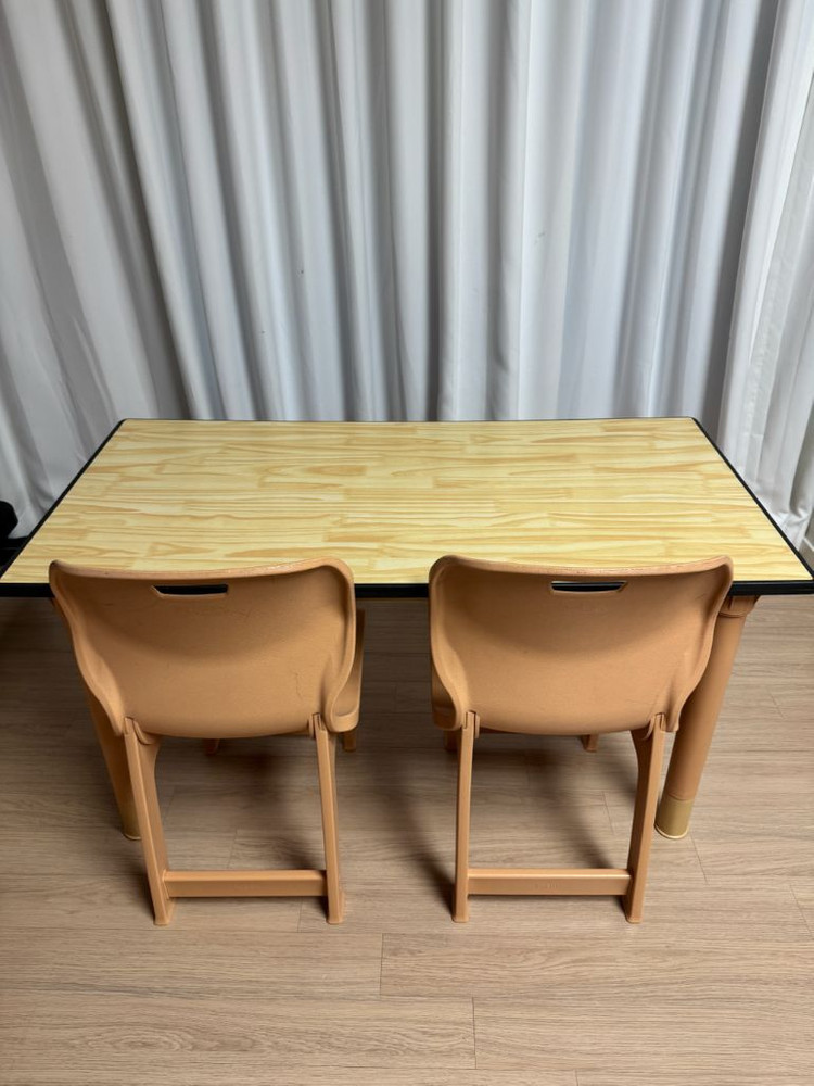 교연교구 공부방 학원 2인 책상의자 3세트 일괄판매합니다.--3