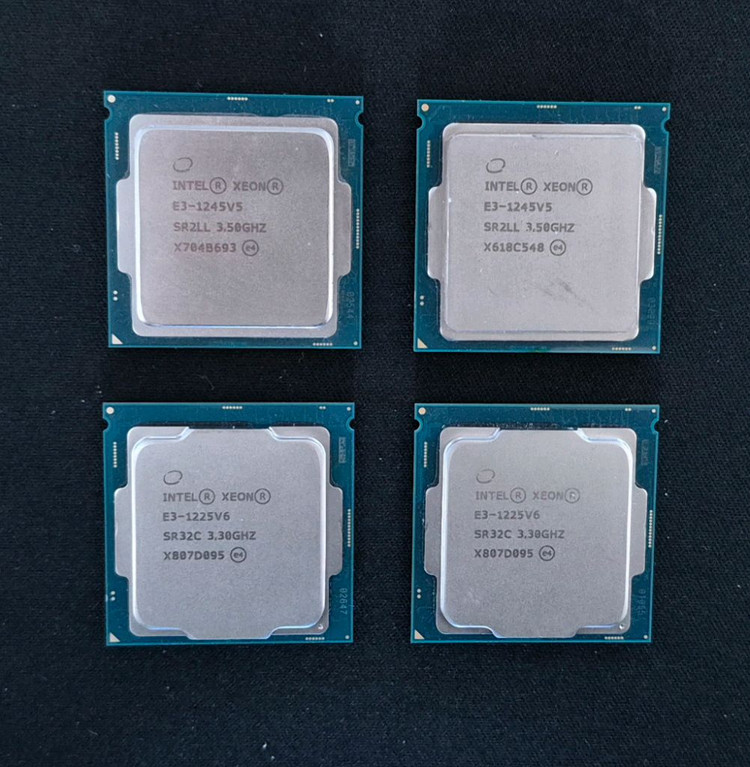 i5 8500, i7 6700k, e3 1260L v5, 1265L v2, i3 9100T) 8세대 제온 cpu 이미지