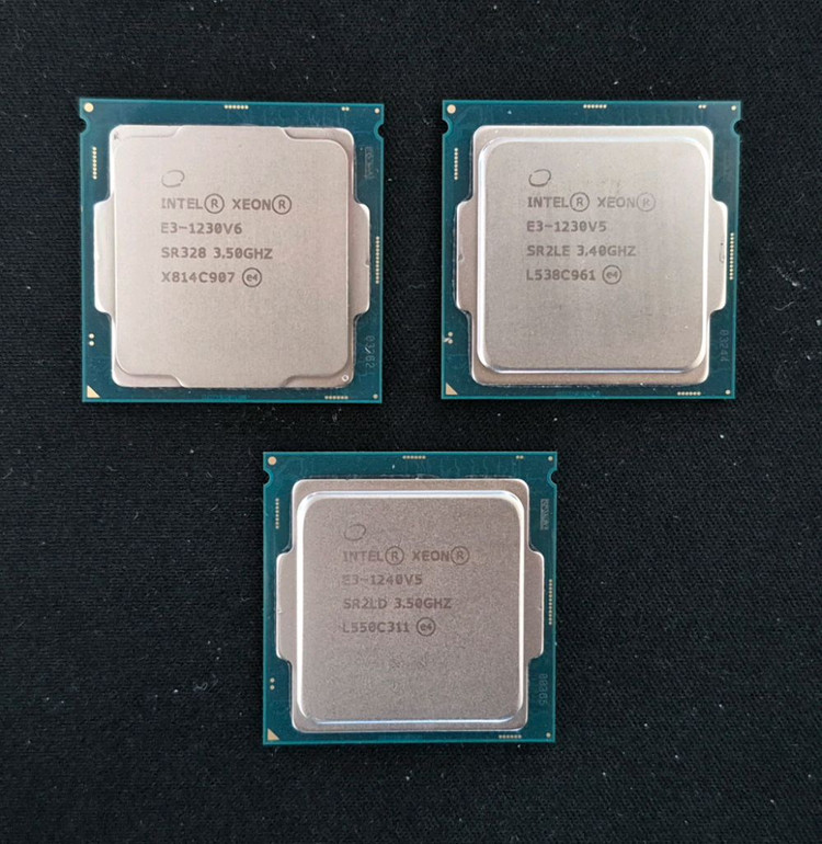 i5 8500, i7 6700k, e3 1260L v5, 1265L v2, i3 9100T) 8세대 제온 cpu 이미지