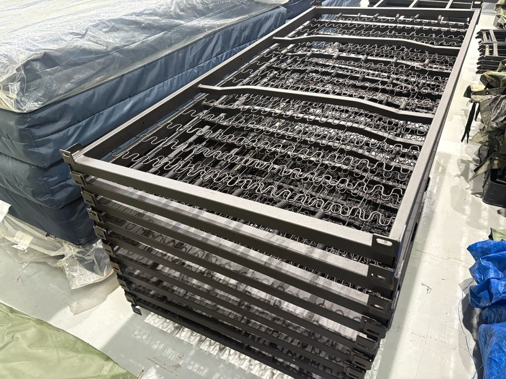 USA 미국제 미군용 1인용 싱글 침대 매트리스 + 철제 프레임 세트 이미지