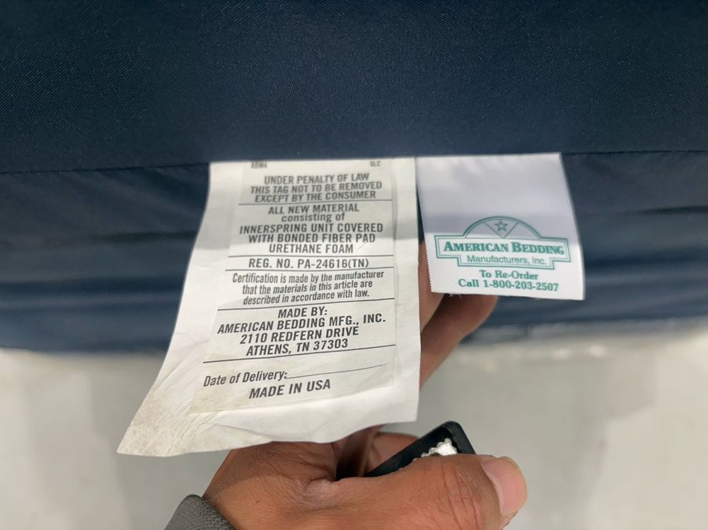 USA 미국제 미군용 1인용 싱글 침대 매트리스 + 철제 프레임 세트 이미지