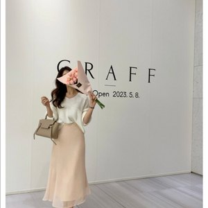 퍼빗 쉐딩 스커트 쉬폰