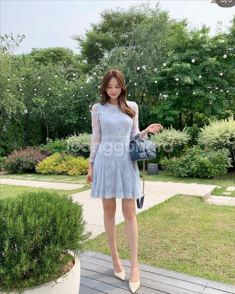 로아르 레이스 원피스 / 물빛 로망스--2