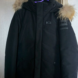 K2 구스다운 패딩 블랙 검정 95 거위 솜털