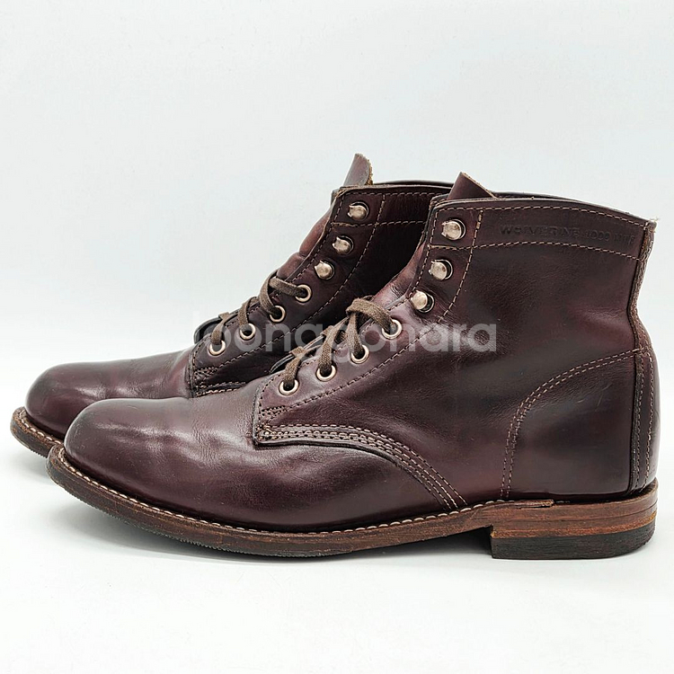 울버린 1000마일 플레인토 워크부츠 버건디 (7 1/2 D)--0