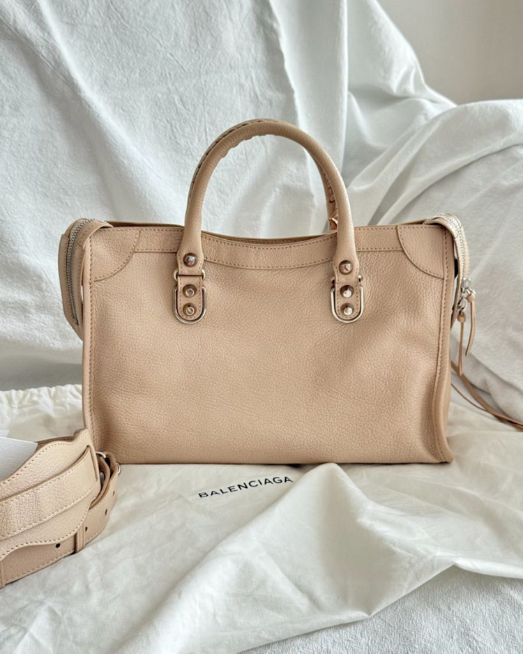 발렌시아가 메탈릭 엣지 스몰 시티백 모터백--6