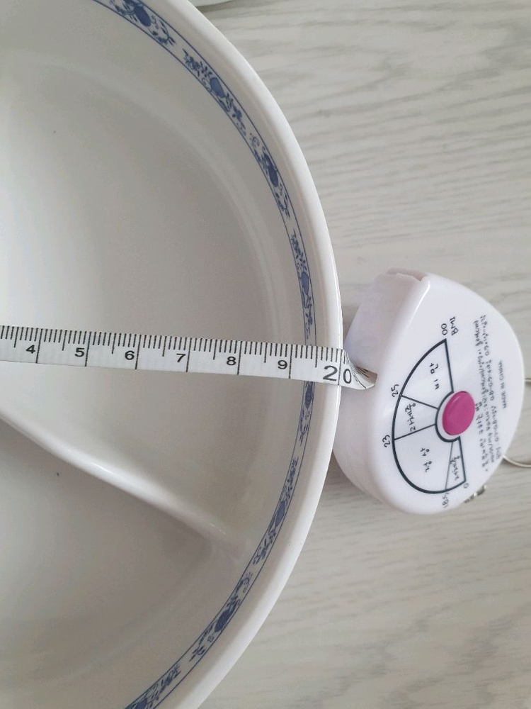 쯔비벨블루 동서 3칸 접시 밀폐 용기 4개 일괄. 새상품 대용량 꽃무늬 도자기 분할 찬통 그릇 3구 3절 이미지