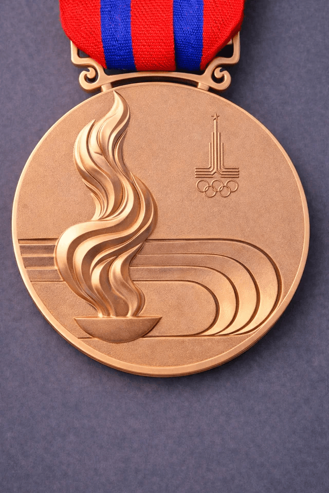 1980년 모스크바 올림픽 동메달 기념품 수집 인테리어 소품 장식 이미지