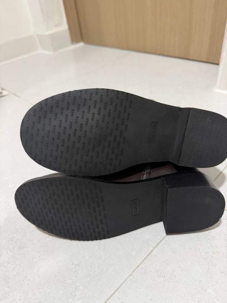 누스 여자 브라운 미들 부츠 235mm (새상품)--4